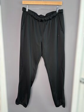 Nike Dri Fit Fleece Training Pants Black Ankle Zip Sweatpants Large